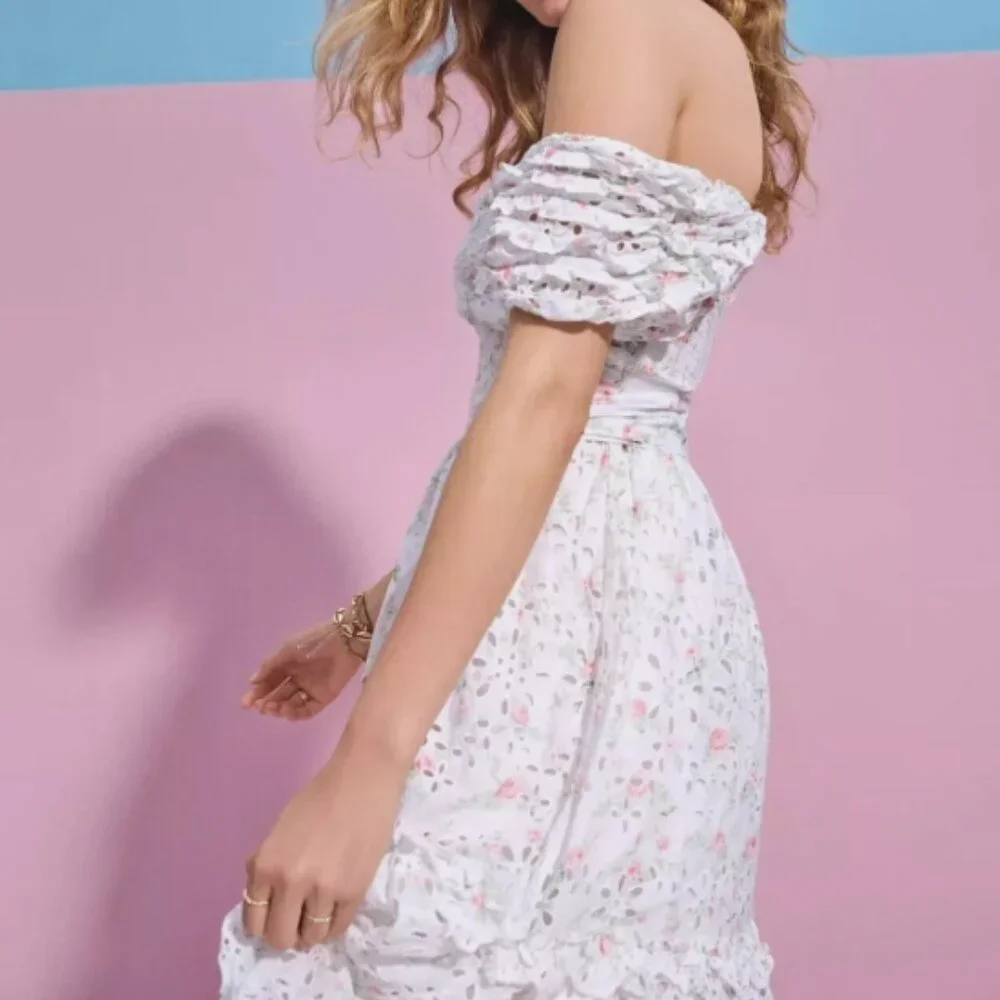 LoveShackFancy x Target Clementine Eyelet Dress Size 2 - Picture 5 of 6